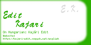 edit kajari business card